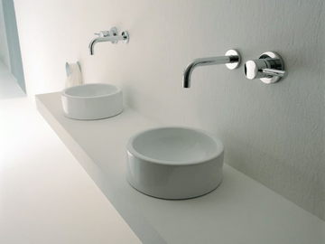 MINI TWIN - Countertop ceramic handrinse basin round by Ceramica Flaminia - view 2